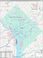 District of Columbia, Dc Carrier Route Wall Map